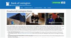 Desktop Screenshot of bankoflexington.net